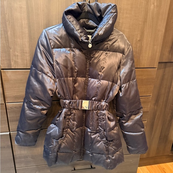 Laundry by Shelli Segal Puffer Jacket with Belt - Black - Picture 1 of 11